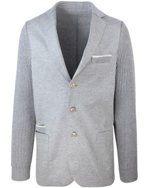 Eleventy Giacca Monopetto Grigia - Gray