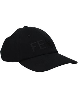 Fendi Cappelli Uomo Cotone Nero - Black