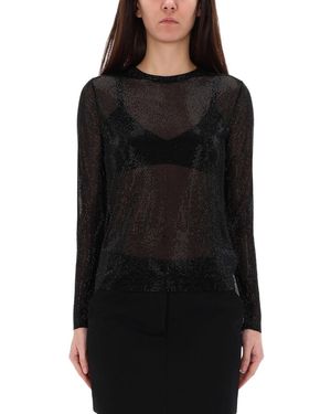 Michael Kors Top With Rhinestones - Black