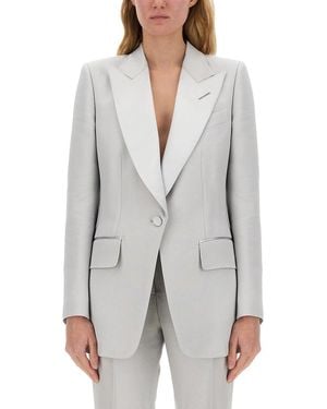 Tom Ford Single-Breasted Tuxedo Jacket For - Gray