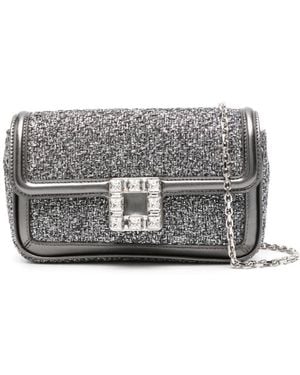 Roger Vivier Viv Jeu De Fille Clutch - Gray