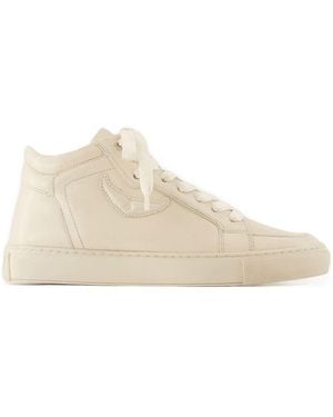 Zadig & Voltaire Mid Fly On Sneakers Leather White - Naturel