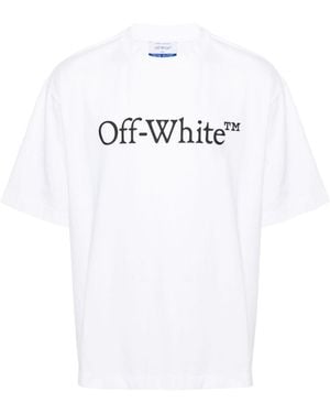Off-White c/o Virgil Abloh Big Bookish Cotton T Shirt - White