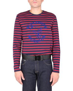 McQueen T-Shirt With Flocked Logo - Purple