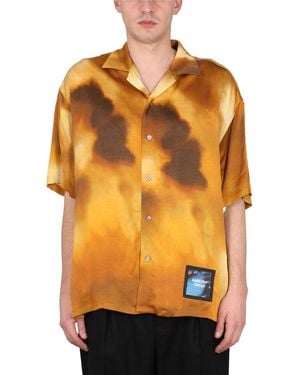Ambush Bowling Collar Shirt With Logo Patch - Orange