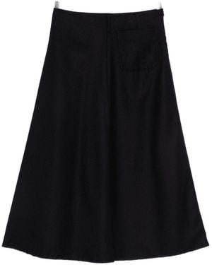 Susanne Bommer Wool Long Skirt - Black