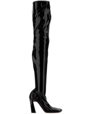 AMINA MUADDI Latex Marine Boots - Black