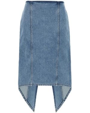 JW Anderson Rear Slit Midi Skirt - Blue