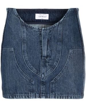 Off-White c/o Virgil Abloh Denim Mini Skirt - Blue