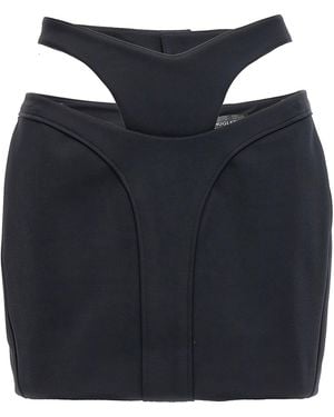 Mugler Stretch Thong Skirt Skirts - Black