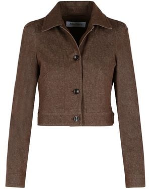 Max Mara 'Carpa' Blazer Di Cotone Marrone