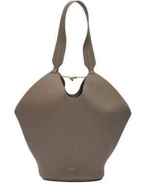 KHAITE "Lotus" Medium Shoulder Bag - Grey