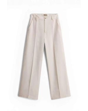 Woolrich Lyocell Linnen Broek - Wit