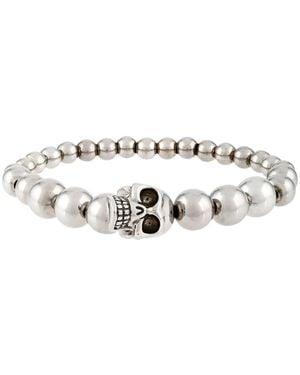 McQueen 'Skull Ball' Bracelet - White