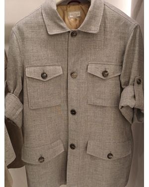 Brunello Cucinelli Jackets & Coats Jackets And Coats Marrone-Uomo - Neutro