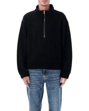 mfpen Common Half Zip Jumper Fuzzy Recycled Fleece - Blue