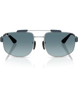 Ray-Ban Zonnebril Rb3789 M F1383 M X Scuderia Ferrari Zilver/blauw Gradiënt Grijs Unisex