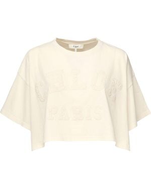 Chloé Maglietta Logo Oversize Di - Neutro