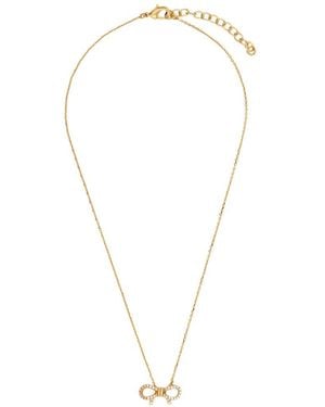 Ferragamo Vara Bow Pendant Necklace - White