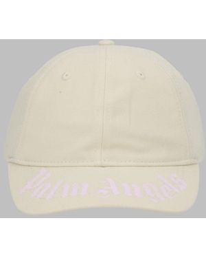 Palm Angels Mini Logo Baseball Cap For Girls - Natural