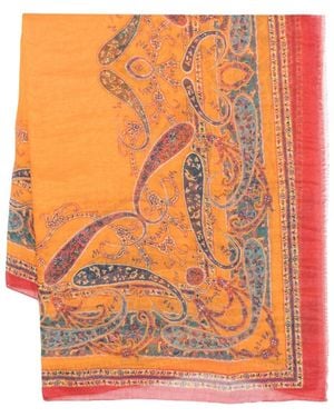 Etro Paisley-Print Scarf - Orange