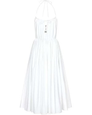 Dolce & Gabbana Dolce & Gabbana Dolce & Gabbana Halter-Neck Dress - White