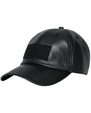MM6 by Maison Margiela Hat With Logo - Black