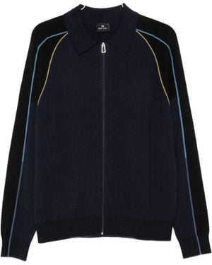 Paul Smith Cotton And Wool Cardigan - Blue