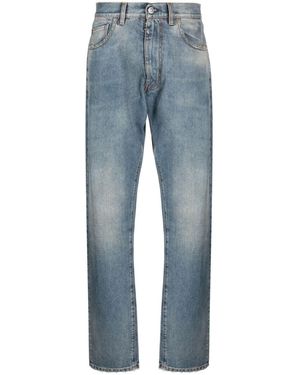 Maison Margiela Denim Jeans With Slash Details in Black | Lyst Maison Margiela Denim Jeans With Slash Details in Black | Lyst