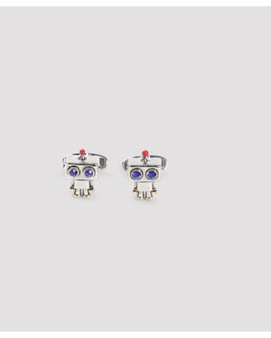 Paul Smith Robot Copper Cufflinks - White