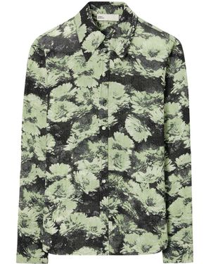 Tory Burch Viskosehemd Mit Print - Grün