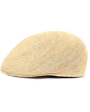 Borsalino Miami Berretto Rafia Häkel-/Flachbaskenmütze - Natur