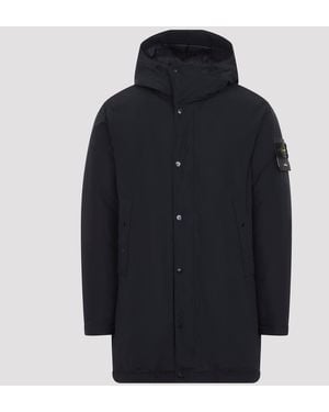 Stone Island Padded Long Parka - Blue