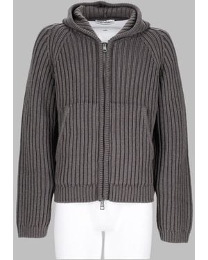 Our Legacy Striped Merino Wool Crewneck Sweatshirt - Gray