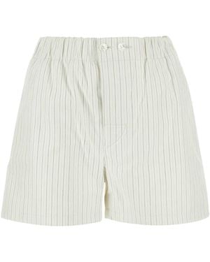 Bottega Veneta Printed Leather Shorts - White
