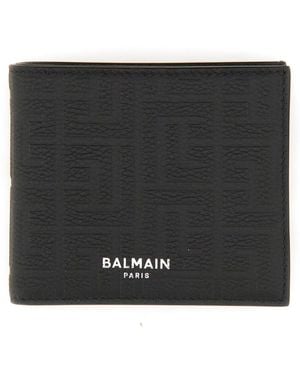 Balmain Leder Brieftasche - Schwarz