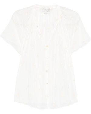 forte_forte Embroidered Cotton Shirt - White