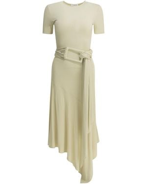 Alaïa Alaïa Draped Midi Dress - White