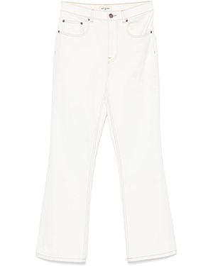 Tory Burch Flared Leg Denim Jeans - White