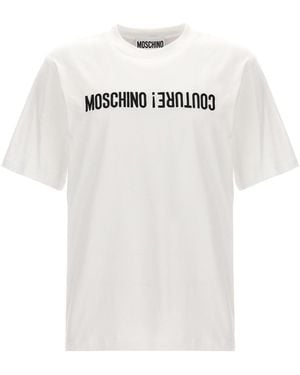 Moschino Ondersteboven Logo T -shirt - Wit