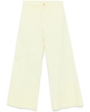 Forte Forte Cotton Wide Leg Broek - Naturel