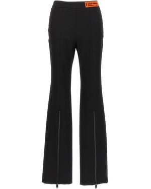 Heron Preston Gabardine Zip Pantaloni Nero