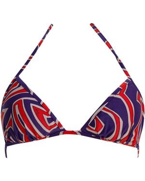 PUCCI Triangelbikinitop Van Labirinto-print - Rood