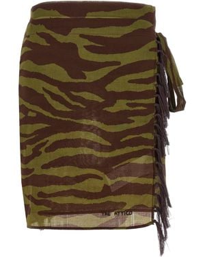 The Attico Der Attico Zebra druckt Sarong - Grün