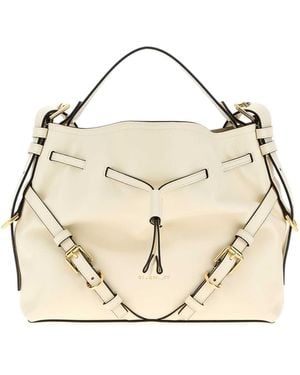 Givenchy Mini Ivory Leather Small Voyou Bucket Handbag - Metallic