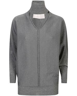 Circus Hotel Zirkus Hotel Viskose Rollkragenpullover Pullover - Grau