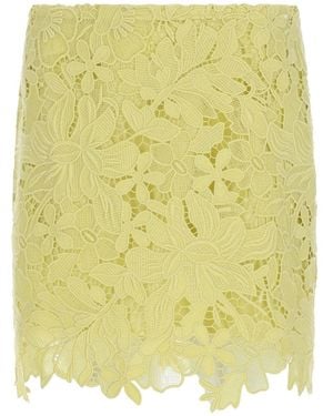 Sportmax Macramé Mini Skirt - Yellow