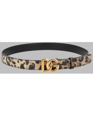 Dolce & Gabbana Designer Logo-Detail Belt For - Grey