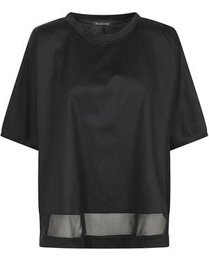 MIZUIRO Katoenen T-shirt - Zwart