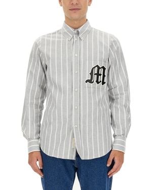 MSGM Shirt With Logo - Blue